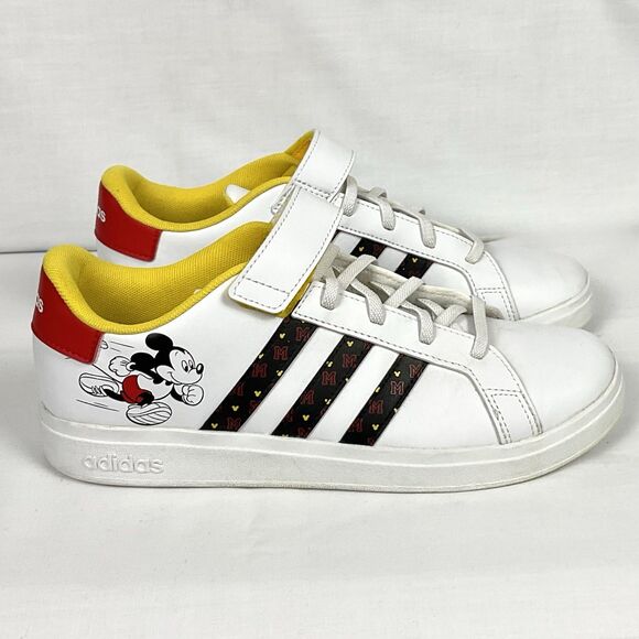 Adidas x Disney Grand Court J Mickey Mouse Sneakers Authentic Sz US Men’s 7 - Picture 2 of 12